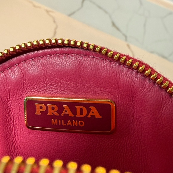 Prada Saffiano Leather Pink Wristlet - Picture 5 of 8